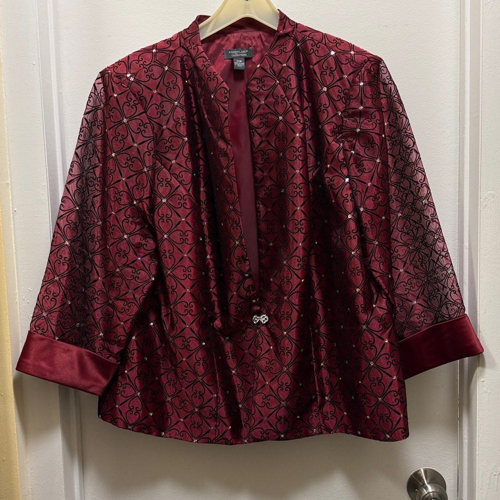 Dress Barn Red Elegant Blazer 2 piece garment